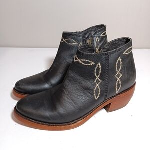 Liberty Black For Sundance Leather ankle boots Made In Mexico Western Size 7.5